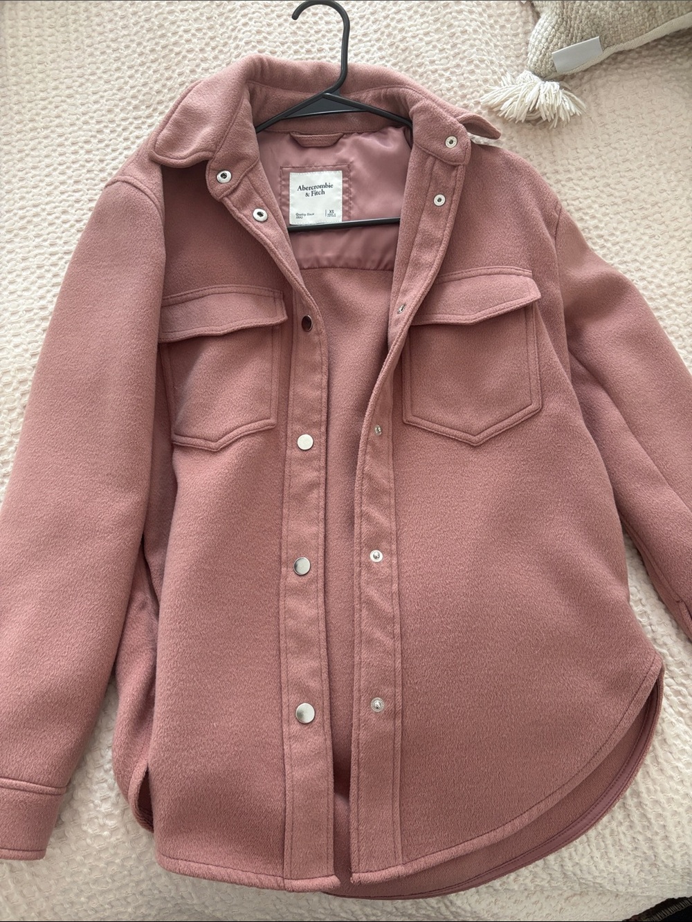 Abercrombie & Fitch Rose Fleece Utility Shacket